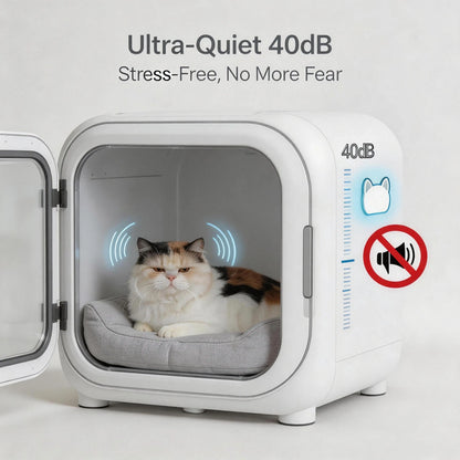 62L pet dryer box ultra-quiet 40dB operation - stress-free drying for cats and small dogs
